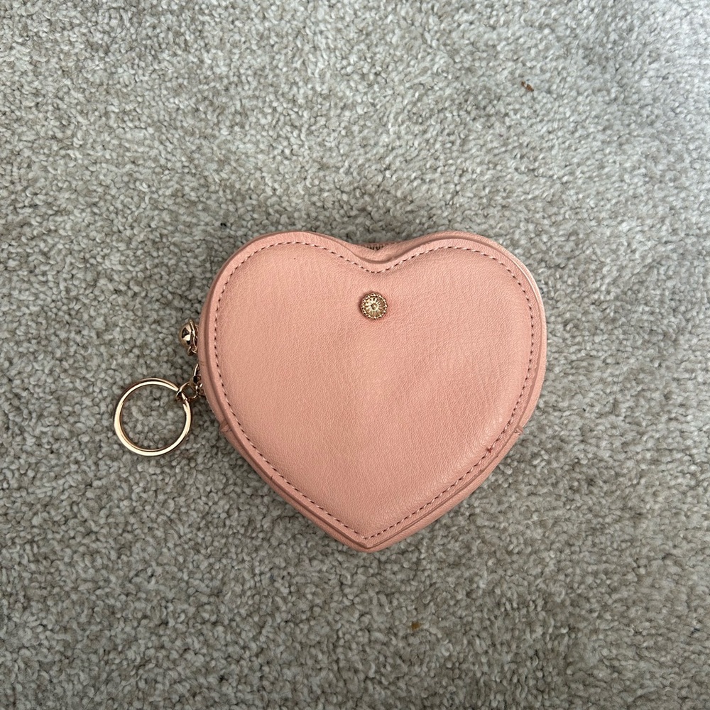 Heart-Shaped Pink Coin Purse
